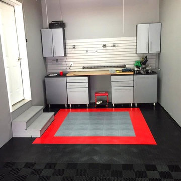 Garage Work Space with RaceDeck Garage Flooring