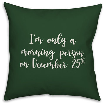Mr. Claus, Dark Green 18x18 Throw Pillow Cover