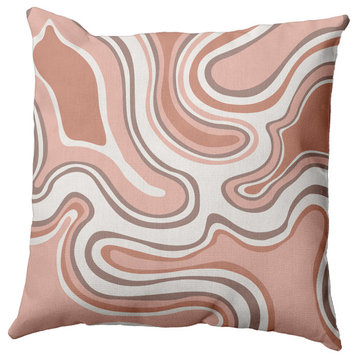 16" x 16" Agate Decorative Indoor Pillow, Sunwashed Brick