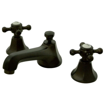Widespread Bathroom Faucet, Side Crossed Handles, Oil Rubbed Bronze