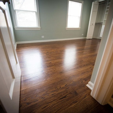Bedroom: Plywood flooring (close look)