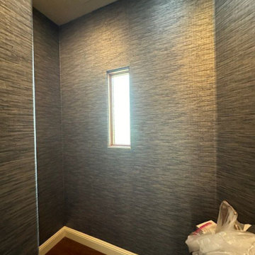 Wallpaper installation Powder room in Braintree