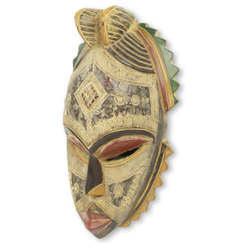 Akan Helper African Wood Mask