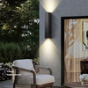 Modern Black/White Outdoor Waterproof Aluminum LED Wall Lamp For Garden, Black, L23.6xw3.9"
