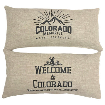 Colorado Gift Message Indoor Outdoor Doublesided Pillow, Vail Aspen Lodge Gifts