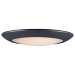 Maxim Lighting - Diverse Flush Mount, Black - This very compact LED flush mount directly installs on any 4" junction box and gives the look of a recessed trim. Constructed of Die Cast Aluminum, the Diverse luminaire is dimmable and also approved for wet or damp locations so it can be used in virtually any ceiling application, including showers.