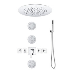Billa Recessed Shower Head Shower System Color Changing Water Powered Led Shower - Showerheads And Body Sprays