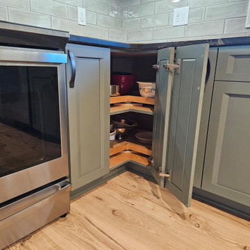Transitional Kitchen Remodel With Spruce Colored Cabinets