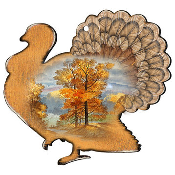 Scenic Turkey Ornament, Set of 3