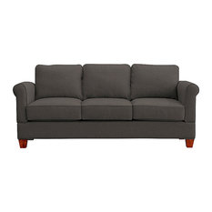 Narrow Sofas Houzz Small E Seating Georgetown Quick Embly Three Seat Oak Leg Sofa Charcoal Sofas