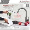 Modern Single Handle  Pull down Sprayer  Kitchen Faucet in Gunmetal