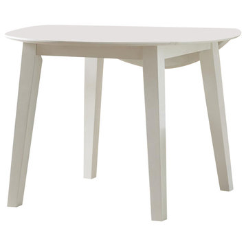 Simplicity Round Dropleaf Table, Paperwhite