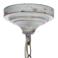 Venice Distressed Wood Chandelier, White