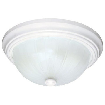 Nuvo Lighting 2-Light CFL 13" Flush Mount Frosted Melon Glass