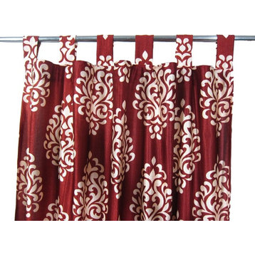 Patterned Curtains, Set of 2, Tab Top, 48"x96"