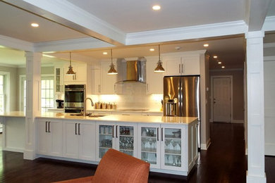 Example of a trendy kitchen design in New York