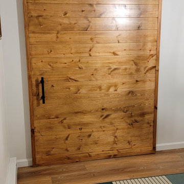 Custom handmade pine barn door
