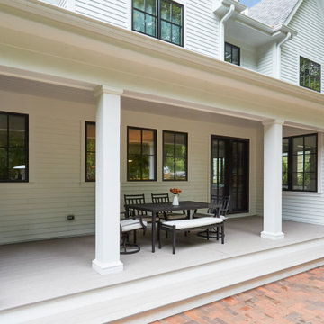 Libertyville Custom Farmhouse Rear Porch