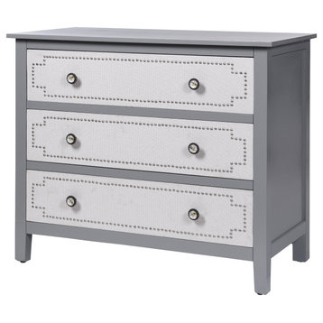 Dann Foley 3-Drawer Lifestyle Chest Gray and Cream Finish