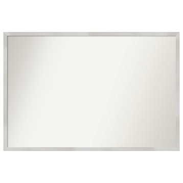 Svelte Silver Non-Beveled Wood Wall Mirror 37.5x25.5 in.