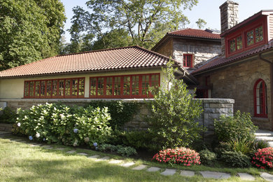 Example of a trendy exterior home design in New York