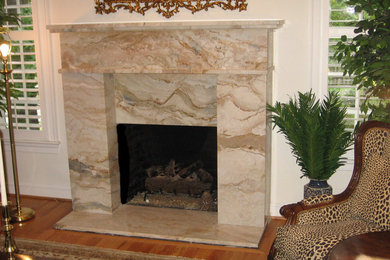 Example of a trendy living room design in Richmond