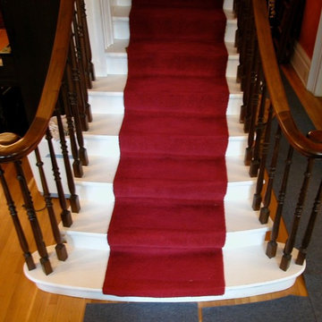 Victorian Walnut Stair Spindles and Handrail