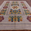 9' 1" X 12' 4" Wool and Silk Hand Knotted William Morris Rug Q4759