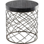 Cyan Design - Marlow Table - The Marlow Table makes a chic addition to transitional decor. Featuring a black wood tabletop and raw steel web base, this round table is stylish and unique. Display it next to a sofa or between a set of armchairs.