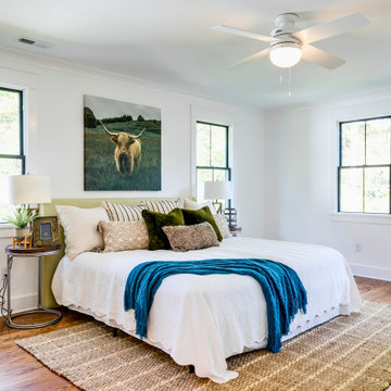 Primary Bedroom – Layered Textures & Calm Contrast