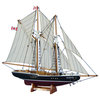 Bluenose 17'', Wooden Sailboat Centerpiece, Model Sailing Yacht, Scale Model