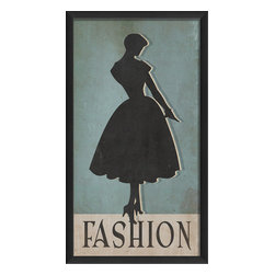 The Artwork Factory - Fashion Silhouette Print, Large - Prints And Posters
