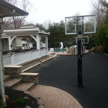 james r's Pro Dunk Platinum Basketball System on a 25x45 in dixhills, NY