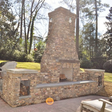 Stunning New Outdoor Fireplace and Grilling Area in Augusta!