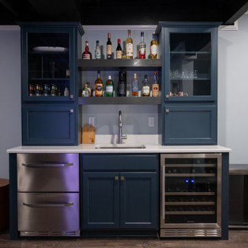 Finished Basement with. Golf Simulator, Bar and Gym in Canton, MI