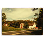 Pi Photography Wall Art and Fine Art - Greenbank Mill Colorized Rural Landscape Photo Canvas Wall Art Print, 24" X 36" - Greenbank Mill Summer Colorized - Rural / Country Style / Rustic / Landscape / Nature Photograph Canvas Wall Art Print - Artwork - Wall Decor