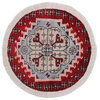 Tribal Bokhara Catheryn Red Grey Wool Rug (1'6 x 1'9)