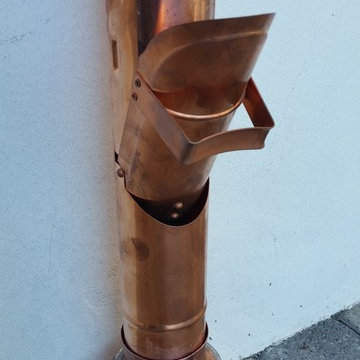 5 inch Half Round (Seamless) Copper With Circles and Shanks, Agoura Hills