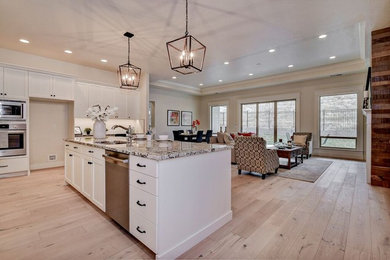 Example of a transitional kitchen design in Boise
