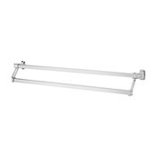 Alno Double Towel Bar Modern in Polished Chrome
