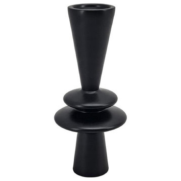 Anita Candle or Candle Holder, Black