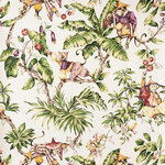 SB - Monkey Wallpaper tropical jungle, Single Roll - A monkey wallpaper. A tropical jungle monkey pattern. For those that love the whimsical!