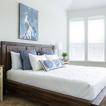 Combo Staging using Staging Dallas inventory, some homeowner furniture