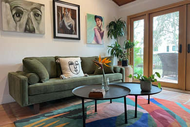 Inspiration for an eclectic living room remodel in San Diego