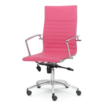 High-Back Executive Leather Swivel Office & Home Desk, Task Chair DY-9711KM
