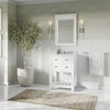 The Nile Bathroom Vanity, Single Sink, 24", Pure White, Freestanding