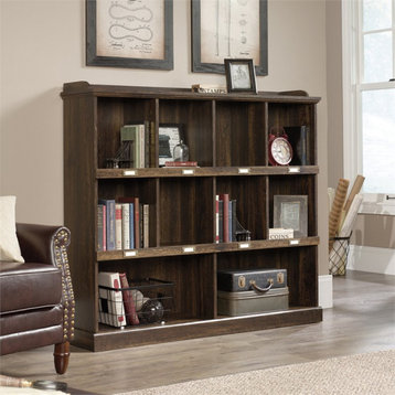 Sauder Barrister Lane Engineered Wood 10-Cube Bookcase in Iron Oak