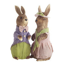 MR. & MRS. BUNNY - SET OF 2 - Holiday Decorations