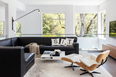 Example of a minimalist living room design in San Francisco