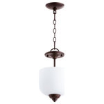 Quorum - Quorum 2811-8-86 Richmond - Three Light Dual Mount Pendant - Shade Included: TRUE* Number of Bulbs: 3*Wattage: 60W* BulbType: Candelabra* Bulb Included: No